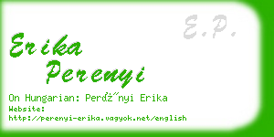 erika perenyi business card